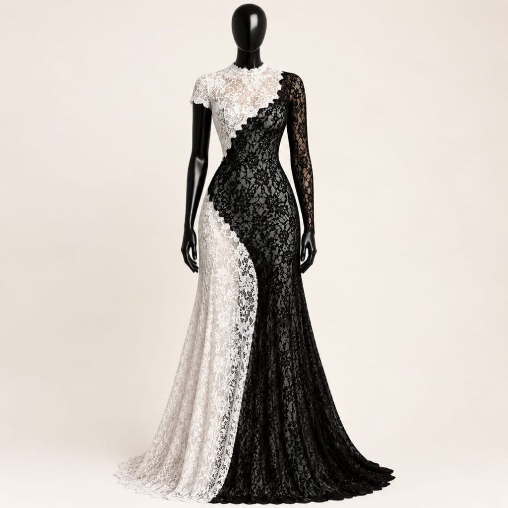 SELLBAY NOIR ELAN LACE GOWN