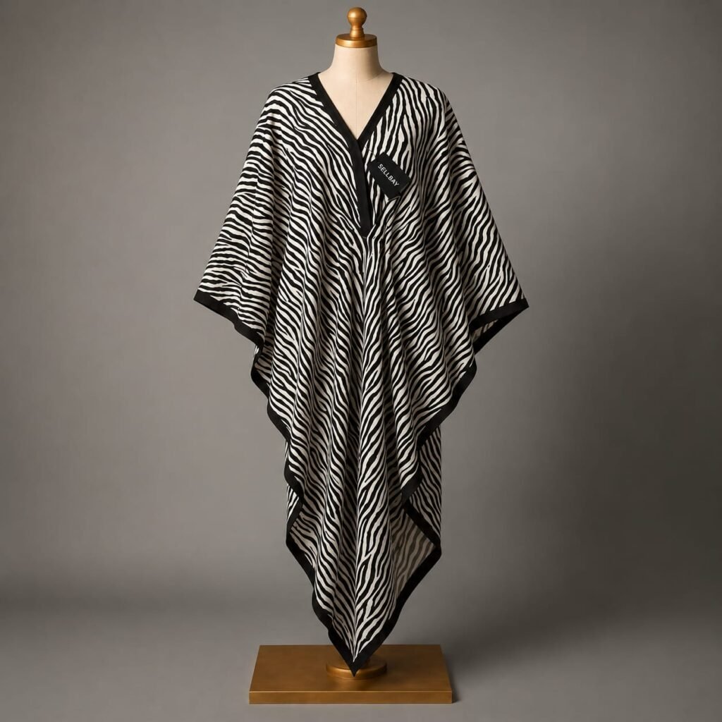 SELLBAY American Monochrome Kaftan | Luxury Women's Kaftan