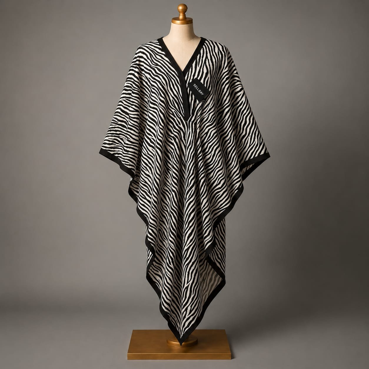 SELLBAY American Monochrome Kaftan | Luxury Women's Kaftan