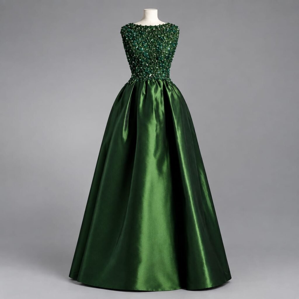 SELLBAY EMERALD GREEN LUXURY BALL GOWN ✨ A regal emerald silhouette with a sparkling embellished bodice and luxurious flowing skirt — designed for unforgettable entrances.