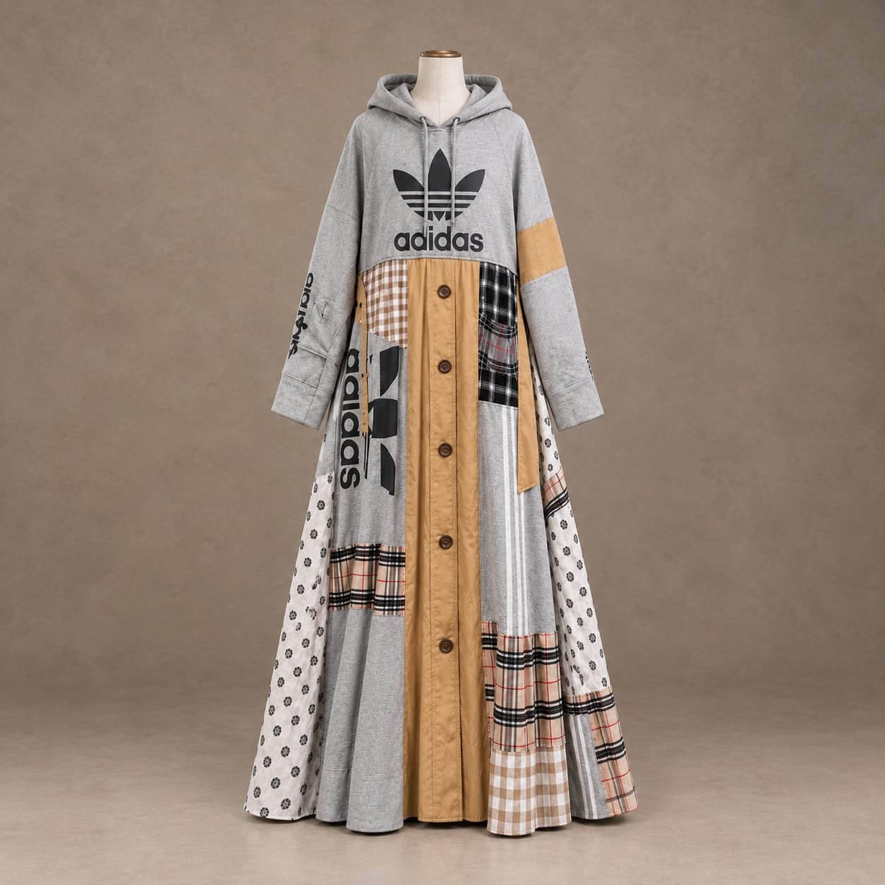 SELLBAY — Adidas Heritage Patchwork Hoodie Frock